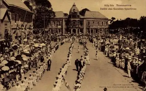 Ak Tananarive Madagaskar, Defile des Societes Sportives