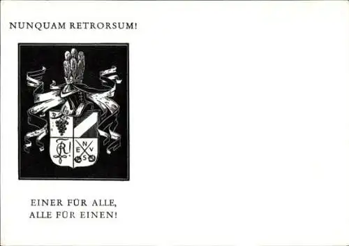 Studentika Ak Bonn, Corps Rhenania, Adenauerallee 94, Wappen