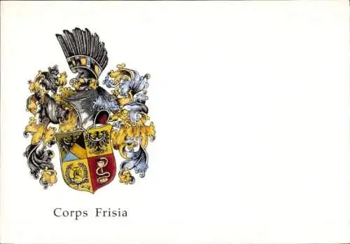 Studentika Ak Braunschweig, Corps Frisia, Adolfstraße 2, Wappen, WSC