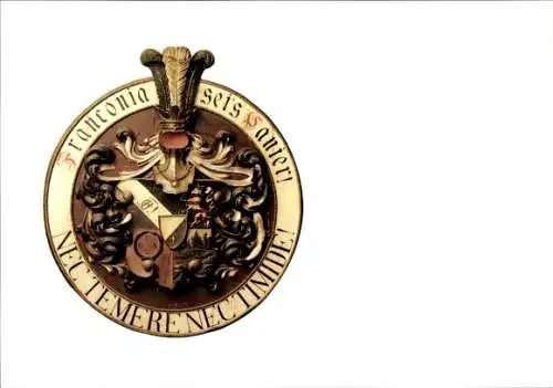 Studentika Ak Darmstadt, Corps Franconia, Alfred Messel Weg 3, Wappen