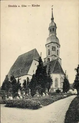 Ak Strehla an der Elbe Sachsen, Kirche