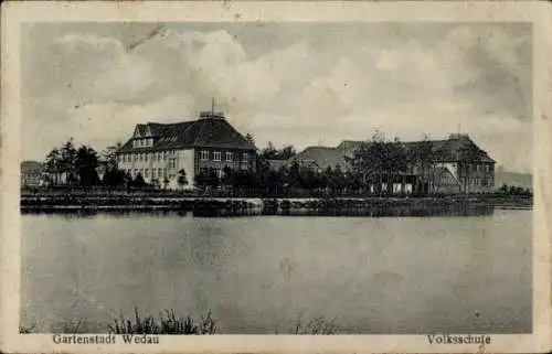 Ak Wedau Duisburg im Ruhrgebiet, Gartenstadt, Volksschule