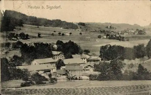 Ak Heutau Siegsdorf in Oberbayern, Gesamtansicht