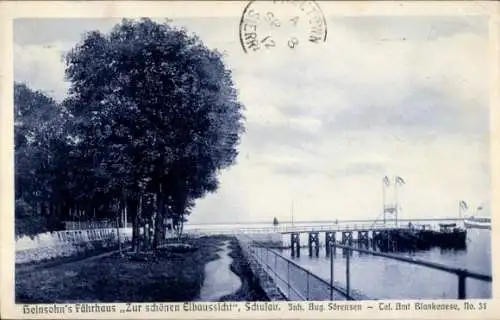Ak Schulau Wedel an der Elbe, Heinsohn's Fährhaus "Zur schönen Elbaussicht"