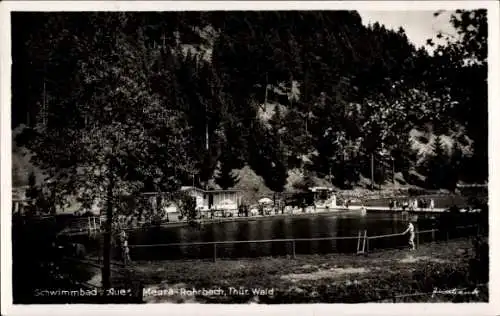 Ak Meura Rohrbach im Thüringer Wald, Schwimmbad Aue