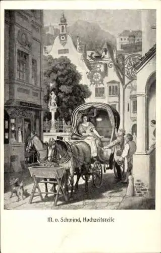 Ak Dresden Altstadt, Hochzeitsreise, M. v. Schwind