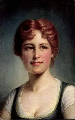 Künstler Ak Frauenbildnis, Portrait