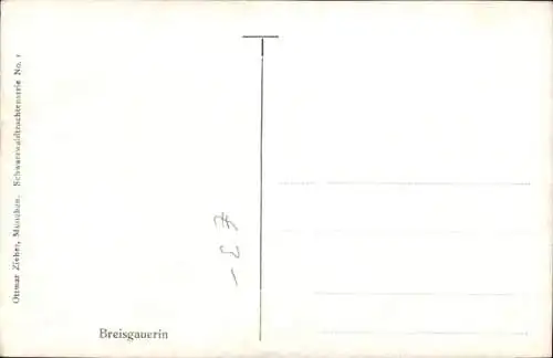 Ak Breisgauerin, Junge Frau in Volkstracht