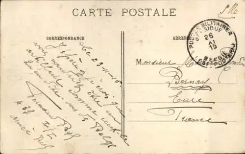 CPA La Grande Guerre 1914-1915, Train blindé belge en Flandre