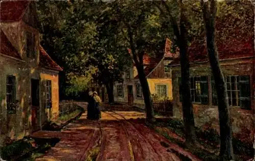 Künstler Ak Merker, W., Dorfstraße