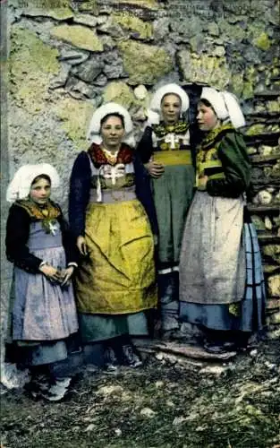 Ak Costumes de Savoie, Frauen in französischer Tracht