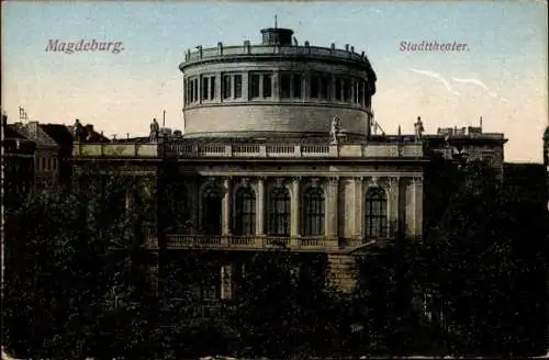 Ak Magdeburg an der Elbe,  Stadttheater