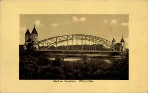 Ak Magdeburg an der Elbe,  Königsbrücke