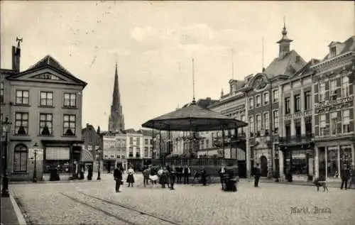 Ak Breda Nordbrabant Niederlande, Markt, Breda