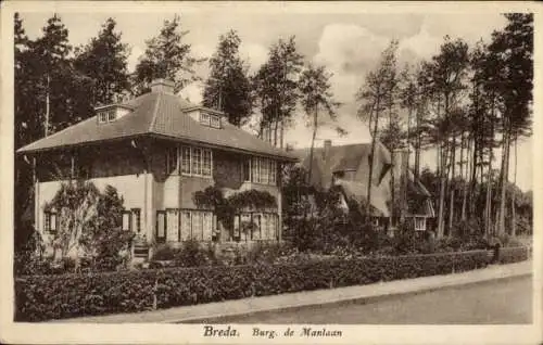 Ak Breda Nordbrabant Niederlande, Burg. de Manlaan