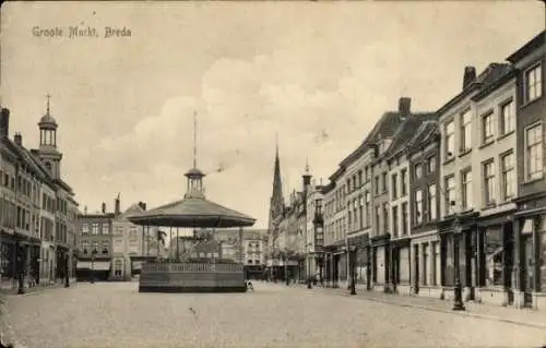 Ak Breda Nordbrabant Niederlande, Groote Markt