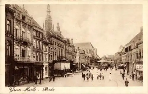 Ak Breda Nordbrabant Niederlande, Groote Markt