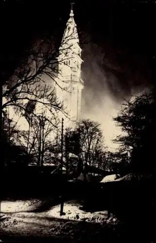 Ak Zwickau in Sachsen, Lutherkirche bei Nacht