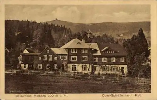 Ak Szklarska Poręba Schreiberhau Riesengebirge Schlesien, Töchterheim Maibach