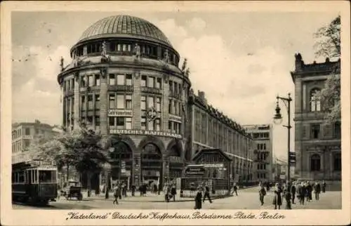 Ak Berlin Tiergarten, Café Vaterland, Deutsches Kaffeehaus, Potsdamer Platz