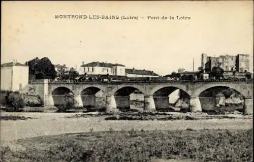 Ak Montrond les Bains Loire, Pont de la Loire
