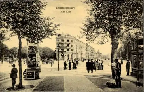 Ak Berlin Charlottenburg, Am Knie, Litfaßsäule