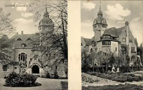 Ak Elstra in der Oberlausitz Sachsen, Schloss, Ansichten