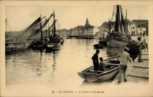 Ak Le Croisic Loire Atlantique, Le Port, les Quais