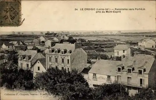 Ak Le Croisic Loire Atlantique, Stadtansicht, Panorama Port-Lin, Häuser, Landschaft