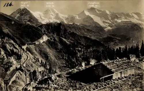 Ak Kanton Bern, Eiger, Mönch, Jungfrau, Berglandschaft,  Zug, Sayidge Plane