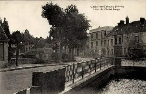 CPA Châtillon Coligny Loiret, Hôtel du Cheval Rouge