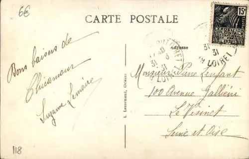 CPA Châteauneuf-sur-Loire Loiret, Le Pont Suspendu