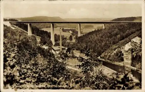 Ak Siebenlehn Großschirma in Sachsen, Autobahnbrücke