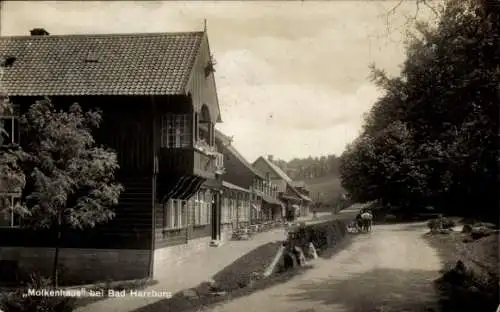 Ak Bad Harzburg am Harz, Molkenhaus, Hotel, Pension, Brockenwege, 520m Höhe, 2 Personen im Vorder