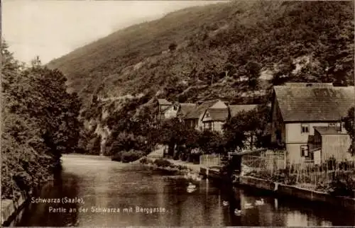 Ak Schwarza Saalbahn Rudolstadt in Thüringen, an der Schwarza, Berggasse