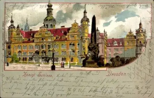 Ak Dresden Altstadt, Königliches Schloss,  Architektur,  von Dresden