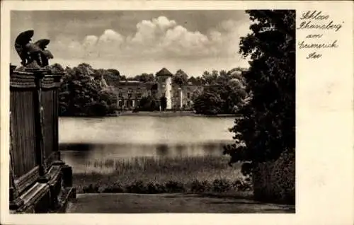 Ak Rheinsberg in der Mark, Schloss, Blick über den See