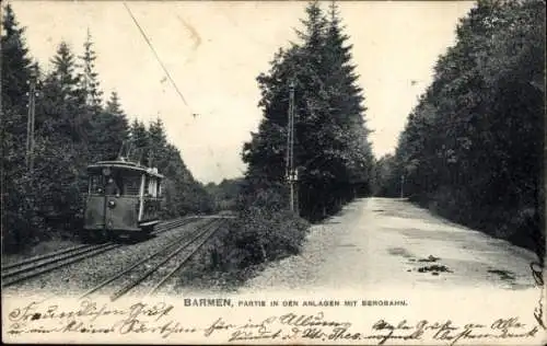 Ak Barmen Wuppertal in Nordrhein Westfalen, Bergbahn, Anlagen