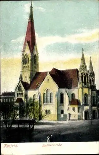 Ak Krefeld am Niederrhein, Lutherkirche