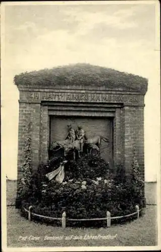 Ak Bad Cleve Kleve am Niederrhein, Ehrenfriedhof, Denkmal