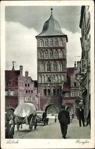 Ak Lübeck in Schleswig Holstein, Burgtor