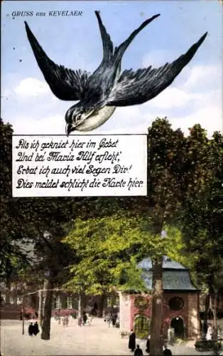 Ak Kevelaer, Platz, Schwalbe