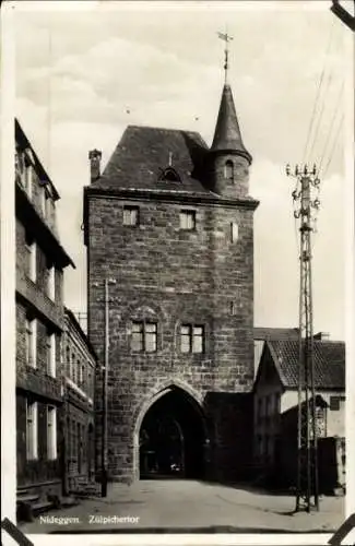 Ak Nideggen in der Eifel, Zülpichteror,  Architektur, schwarz-weiß Fotografie