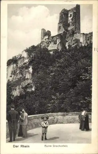 Ak Königswinter am Rhein, Drachenfels
