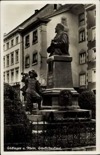 Ak Bad Säckingen am Hochrhein, Scheffeldenkmal