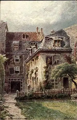 Künstler Ak Astudin, N., Bonn, Beethovenhaus, Garten