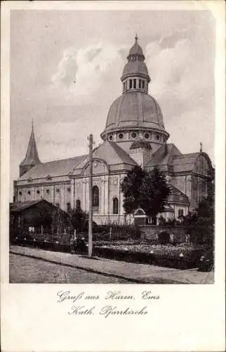 Ak Haren an der Ems, Katholische Pfarrkirche,  Ems