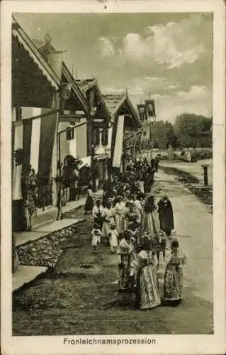 Ak Mittenwald in Oberbayern, Fronleichnamsprozession
