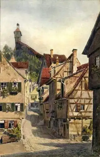 Künstler Ak Marschall J., Esslingen Neckar, Geiselgasse, Hochwacht
