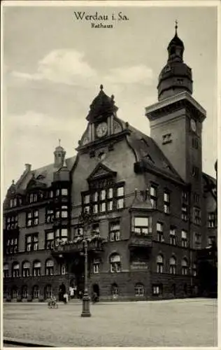 Ak Werdau an der Pleiße in Sachsen, Rathaus